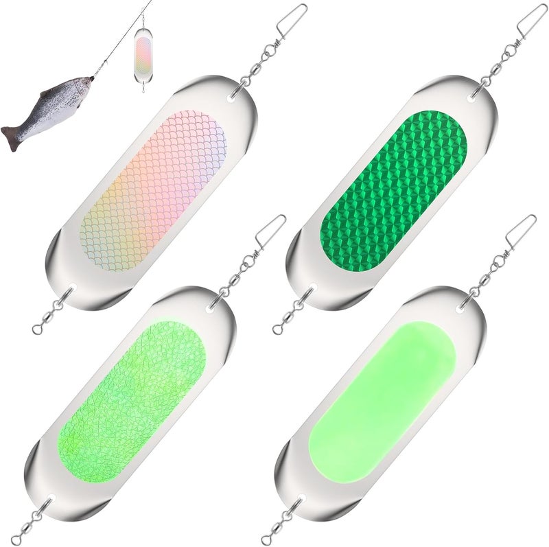 Catuy Kokanee Dodger Trolling Flashers, 4.5 Inch Reflective Bait Flashers, High Visibility Rust-Resistant Lures for Salmon Lures, Trout, Pike and Freshwater Fishing - Image 1